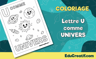 Coloriage Lettre U comme Univers