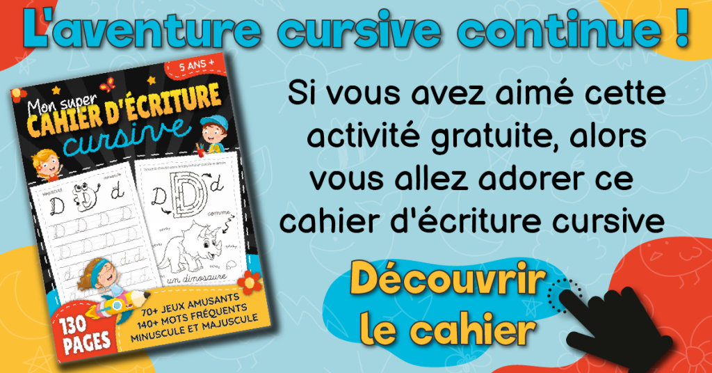 Achetez le meilleur cahier pour apprendre à écrire en lettres cursives