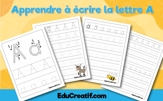 Apprendre à écrire la lettre A Imprimez nos pdf gratuits